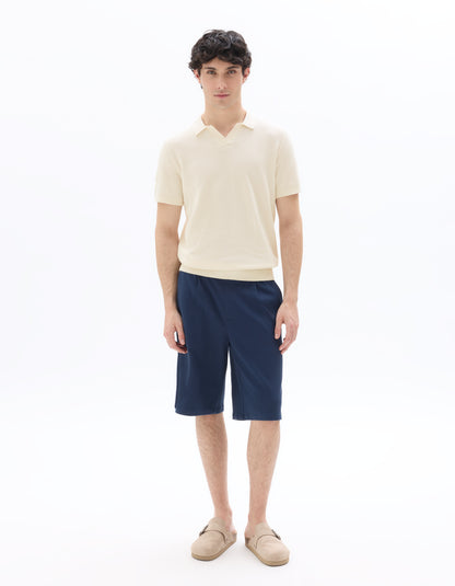 Celio Men Cream Solid Regular Fit Cotton T-Shirts