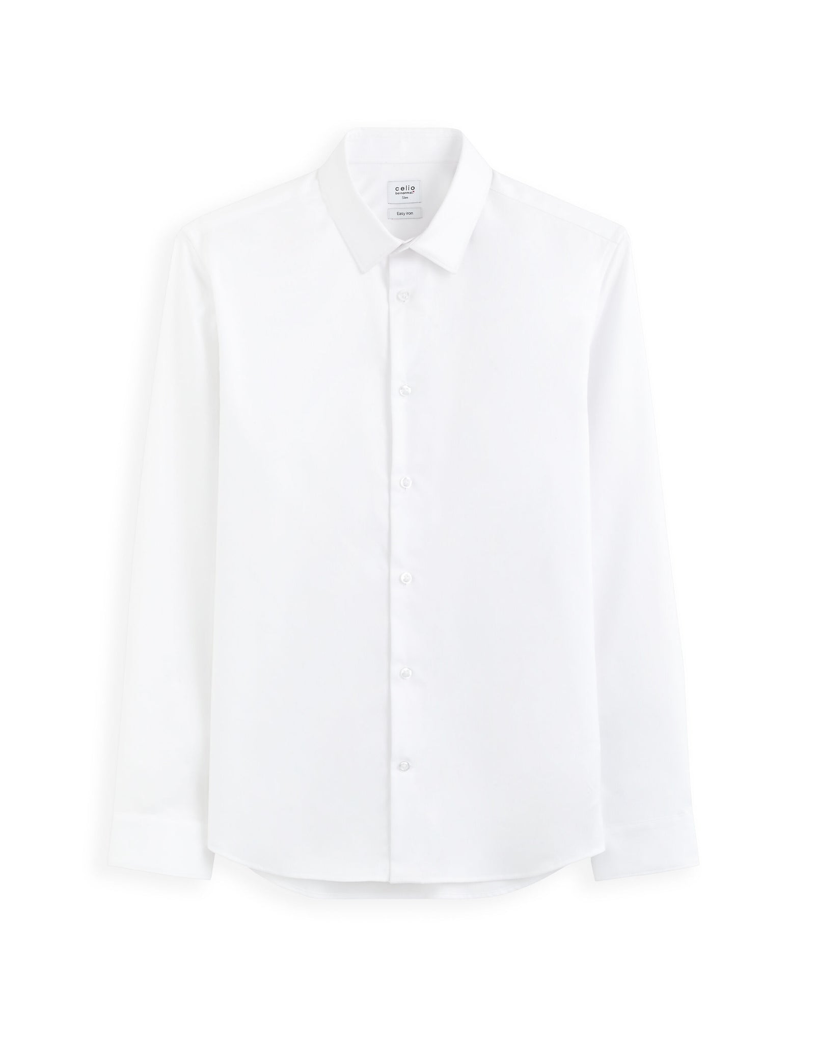 Celio* Cotton Slim Fit Shirt-White