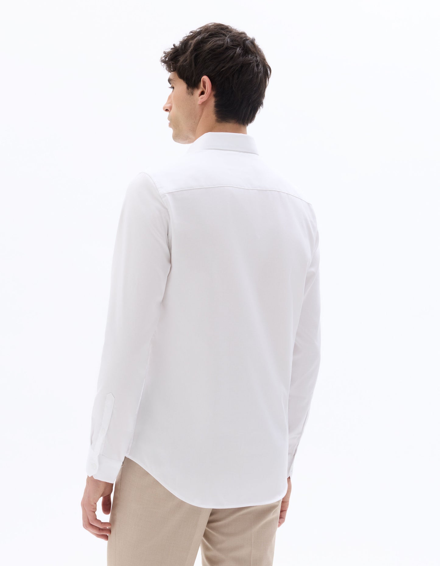 Celio* Cotton Slim Fit Shirt-White