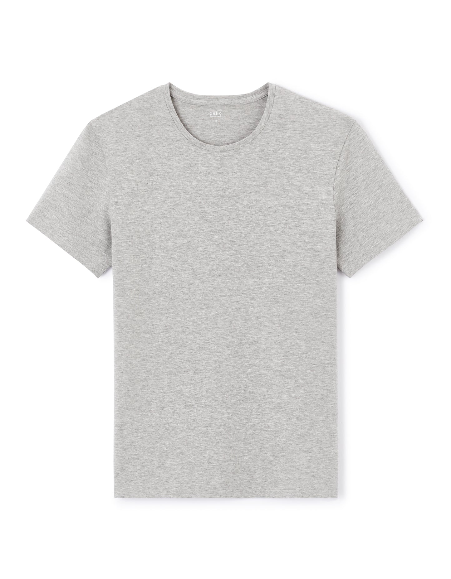 Celio Solid  Cotton Grey T-Shirt