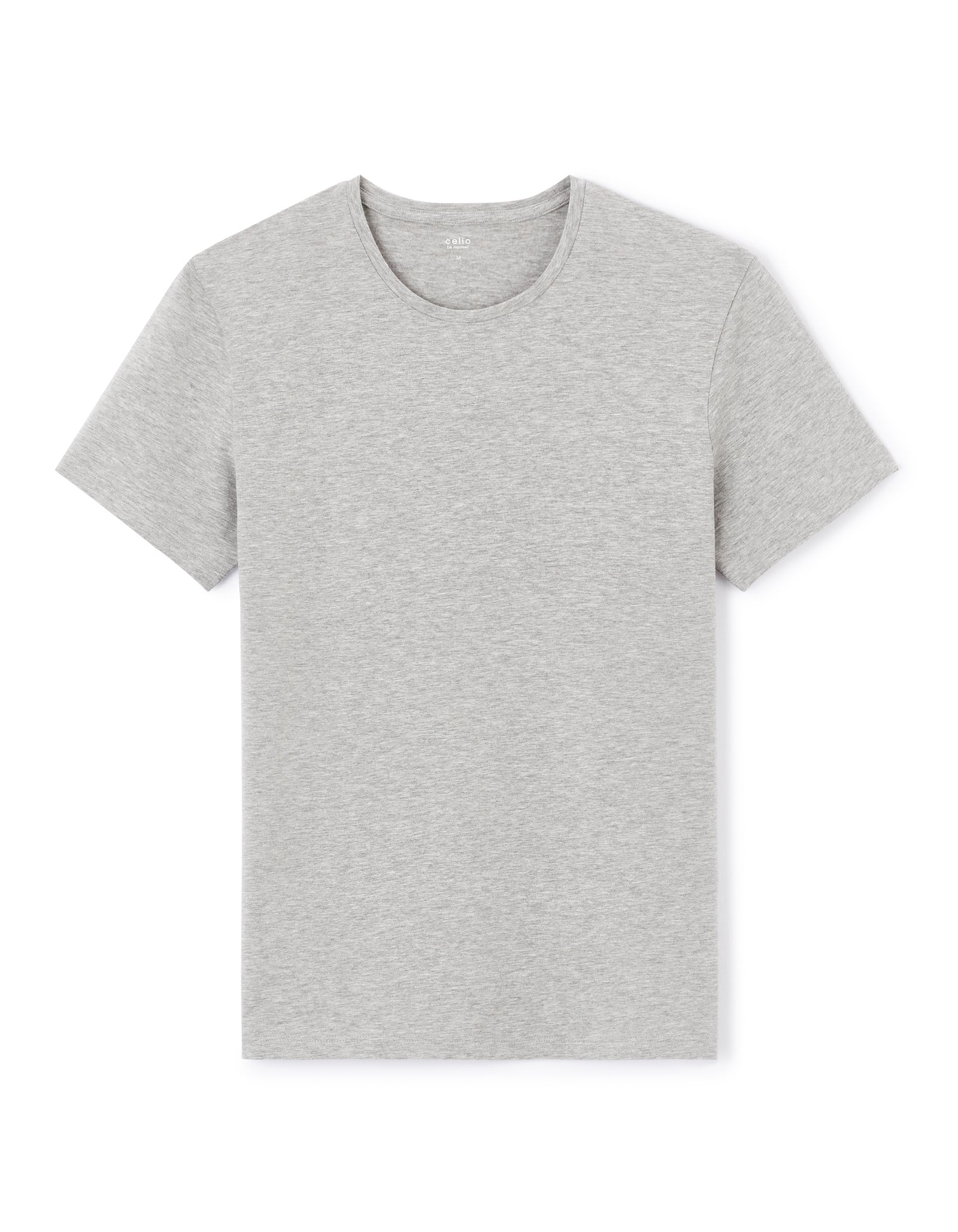 Celio Solid  Cotton Grey T-Shirt
