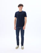Celio Solid  Cotton Navy Blue T-Shirt