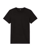 Celio* Black Solid Cotton Regular Fit Men T-Shirt