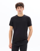 Celio* Black Solid Cotton Regular Fit Men T-Shirt