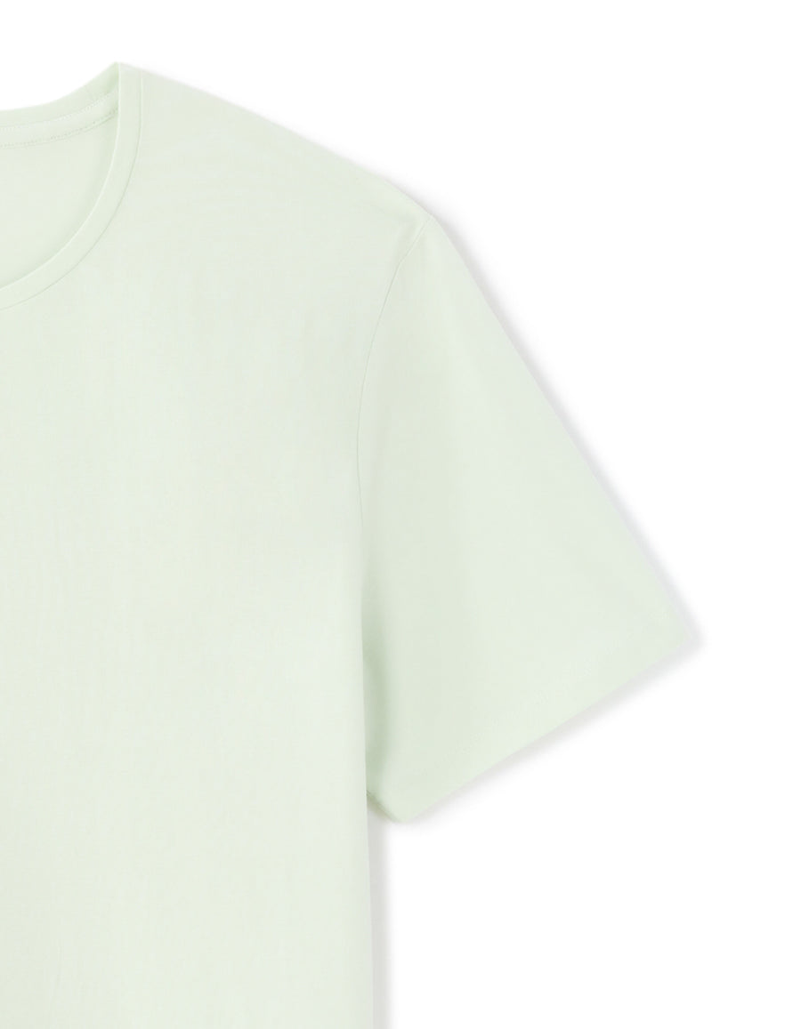 Slim Fit 100% Cotton Solid Crew Neck T-Shirts
