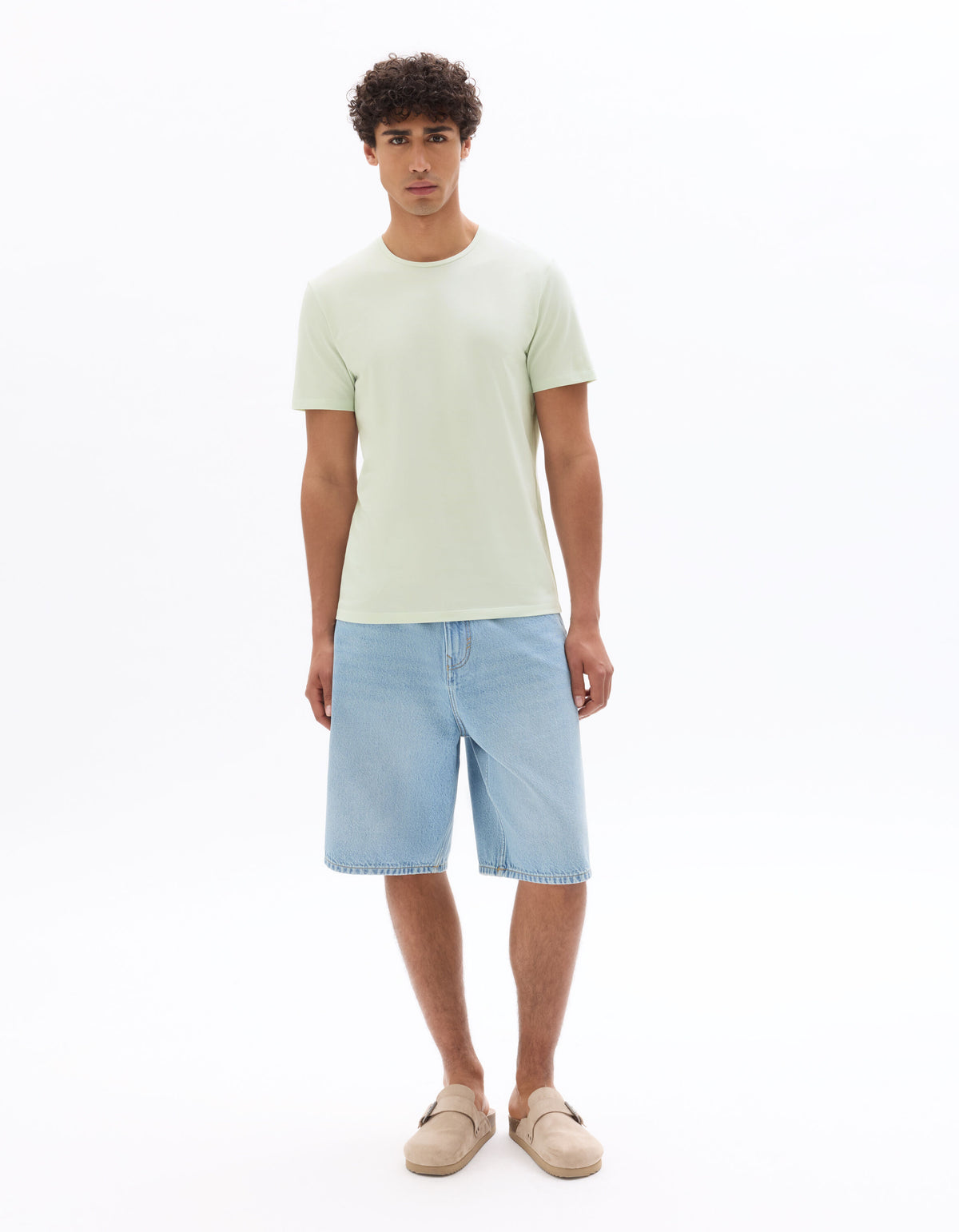Slim Fit 100% Cotton Solid Crew Neck T-Shirts
