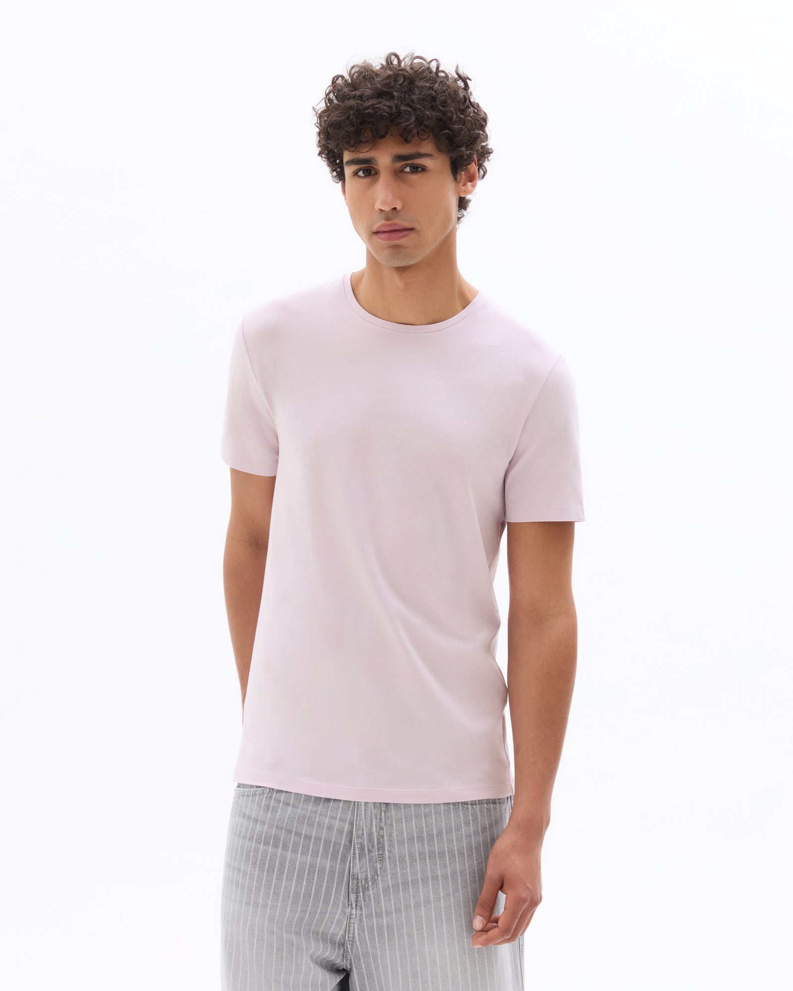 Celio Solid  Cotton Purple T-Shirt