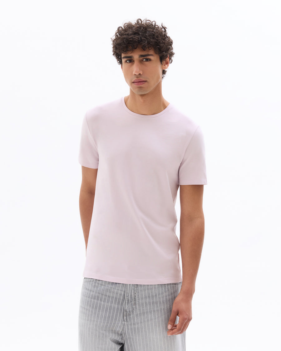 Celio Solid  Cotton Purple T-Shirt