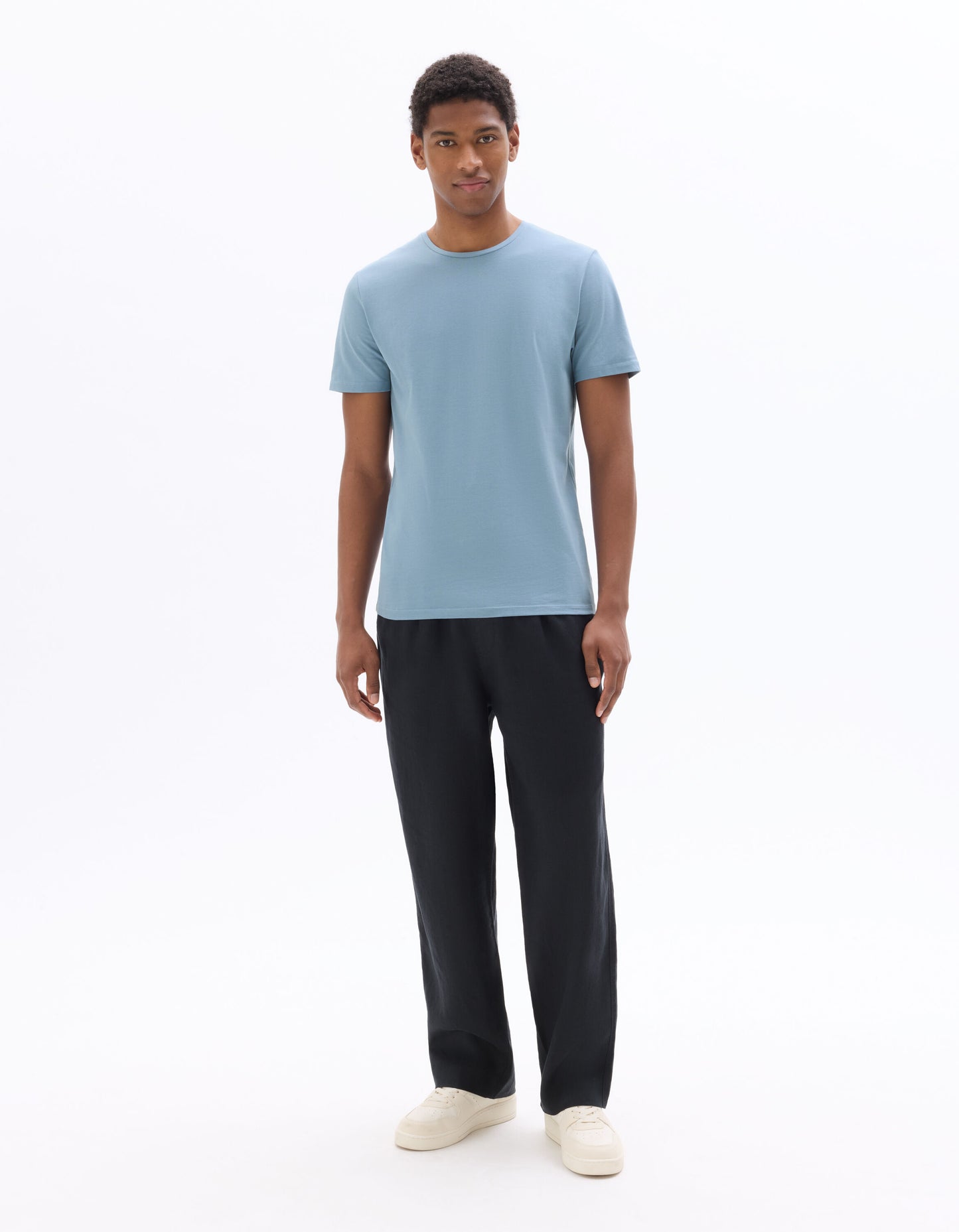 Slim Fit 100% Cotton Solid Crew Neck T-Shirts