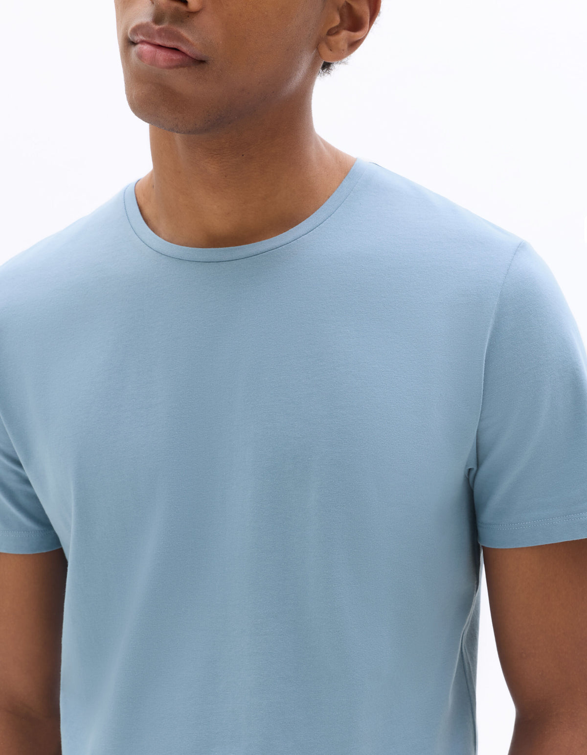 Slim Fit 100% Cotton Solid Crew Neck T-Shirts