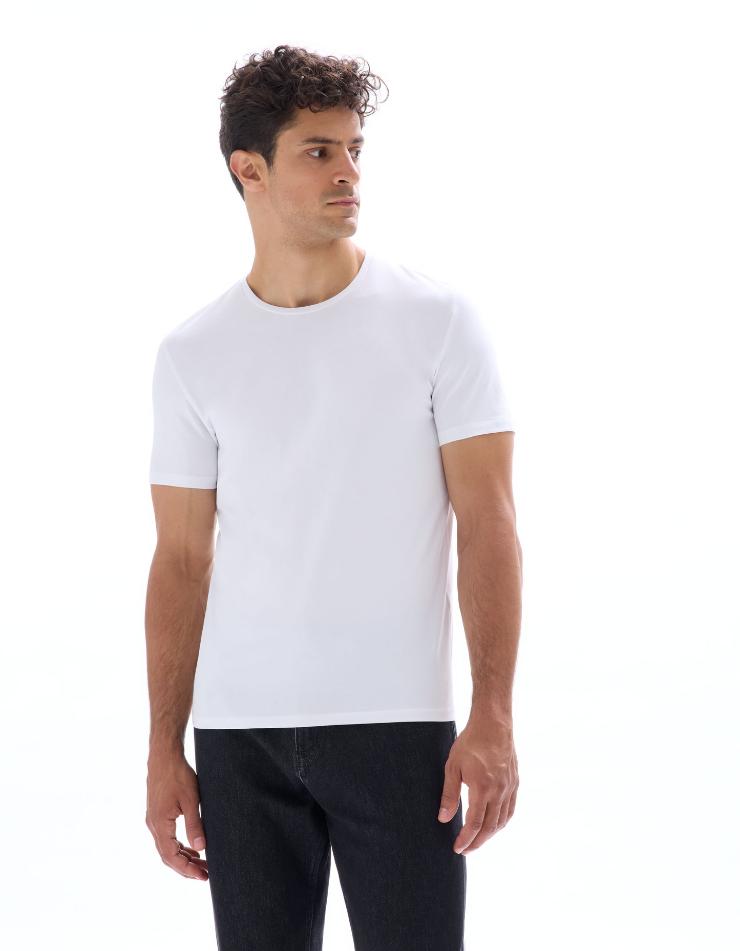 Celio* Solid Cotton Men Regular Fit White T-Shirt
