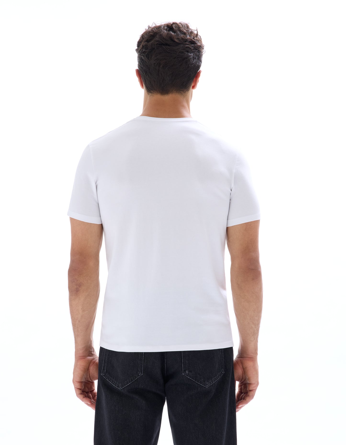 Celio* Solid Cotton Men Regular Fit White T-Shirt