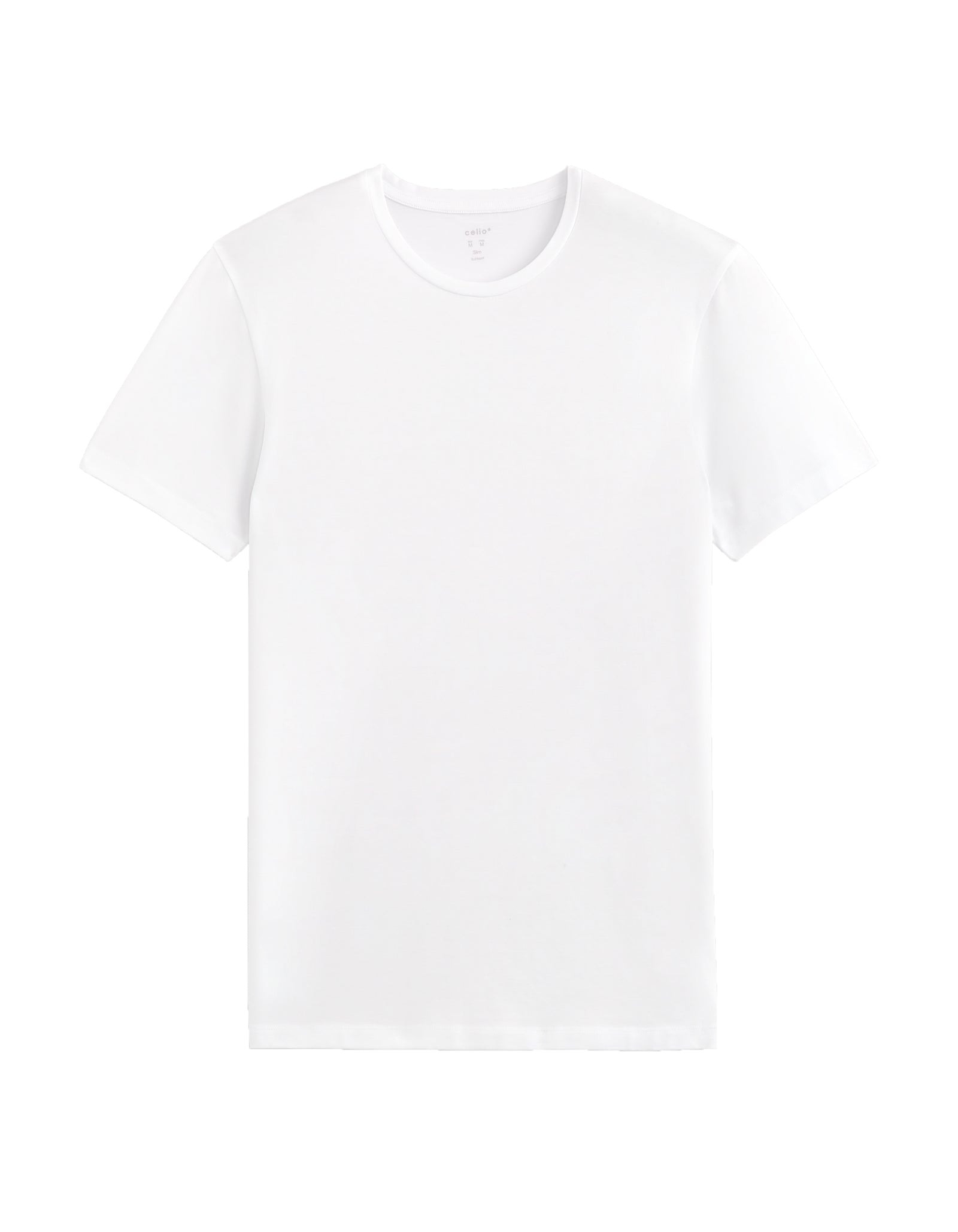 Celio* Solid Cotton Men Regular Fit White T-Shirt