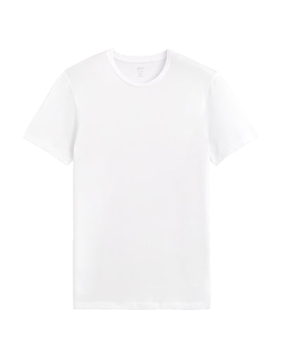 Celio* Solid Cotton Men Regular Fit White T-Shirt