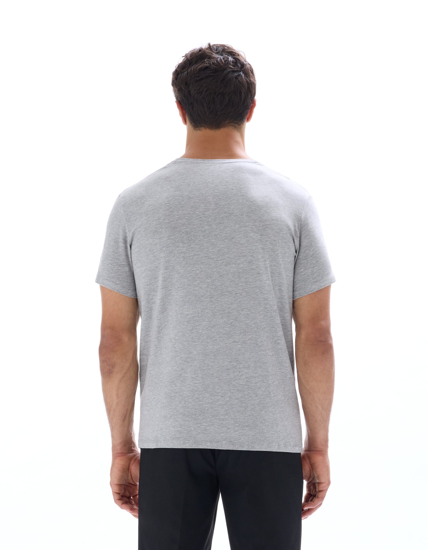 Celio* Solid Regular Fit Cotton Grey T-Shirt