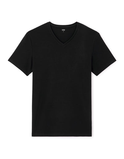 Celio* Solid Regular Fit Cotton Black T-Shirt