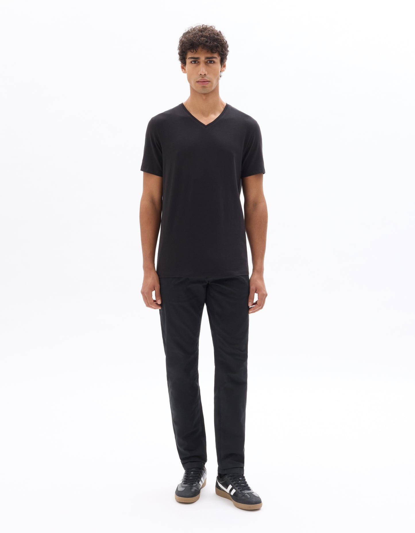 Celio* Solid Regular Fit Cotton Black T-Shirt