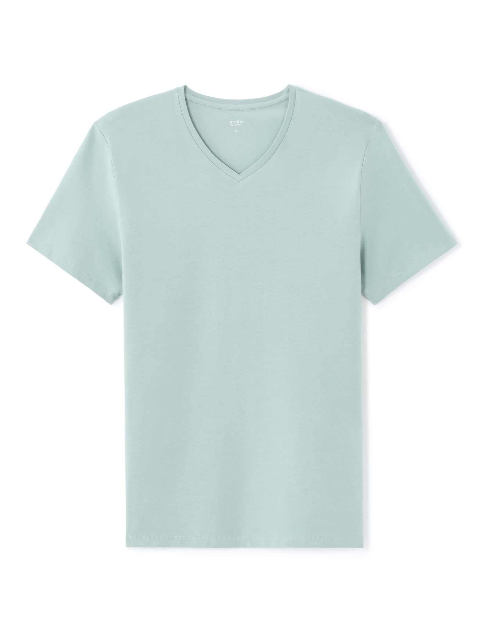 Celio Solid Slim Fit Cotton Blend Blue Tshirts
