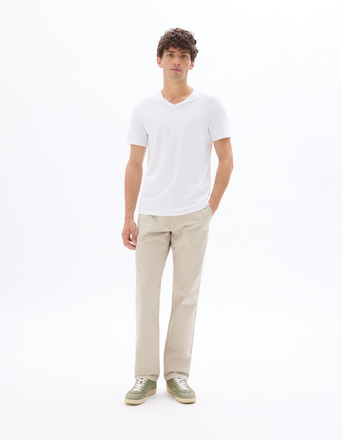 Celio* Solid Regular Fit Cotton White T-Shirt