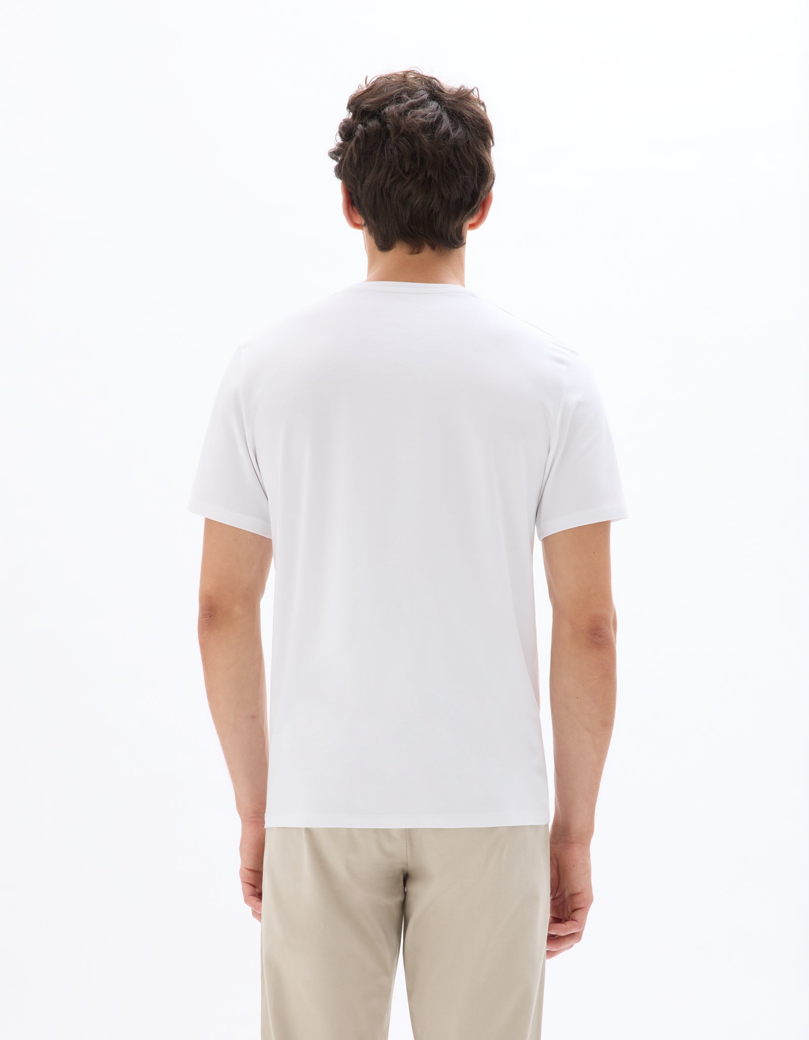 Celio* Solid Regular Fit Cotton White T-Shirt