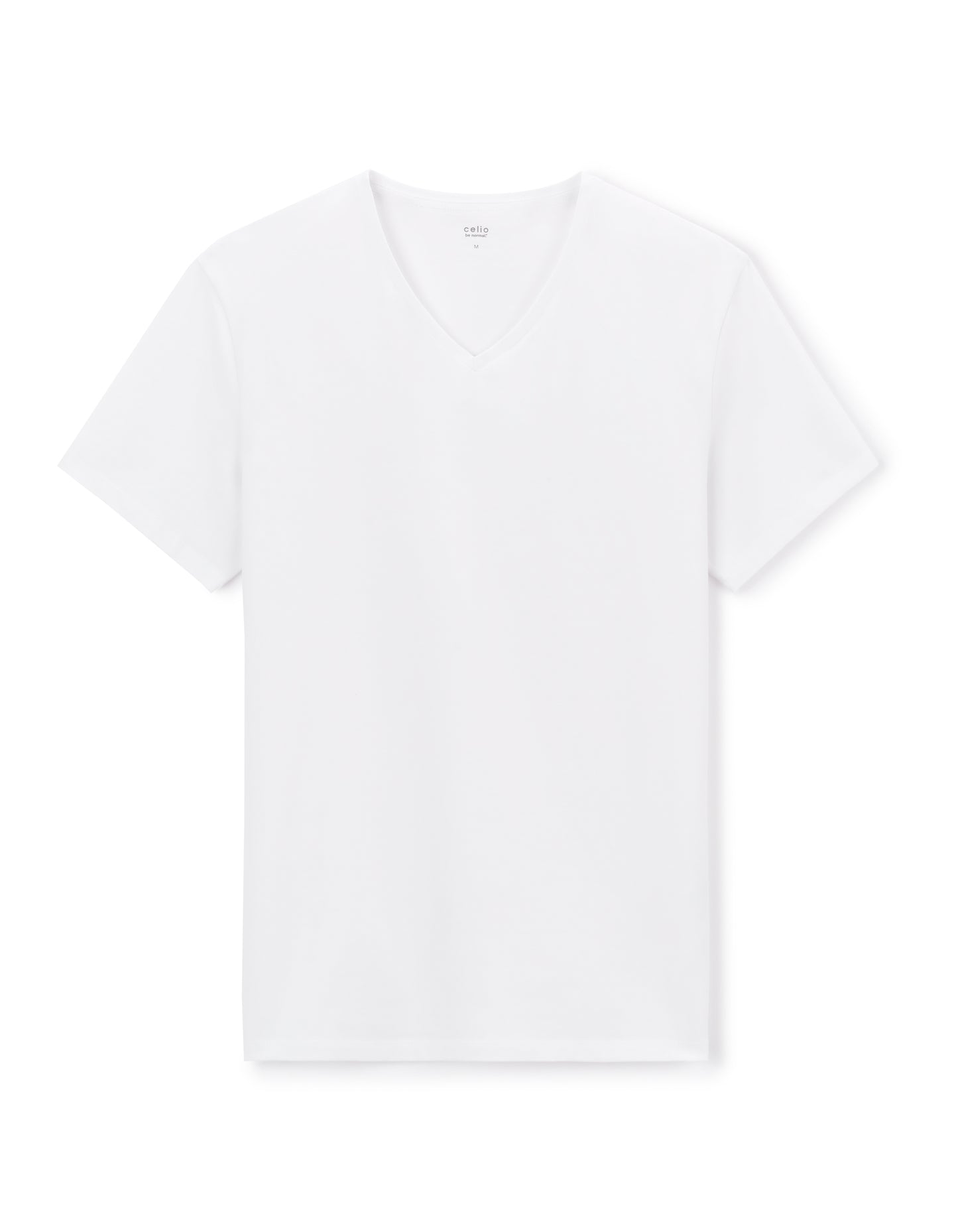 Celio* Solid Regular Fit Cotton White T-Shirt
