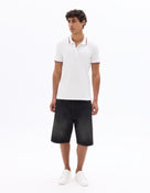 Regular Fit Cotton Stretch Polo Collar T-Shirts - White
