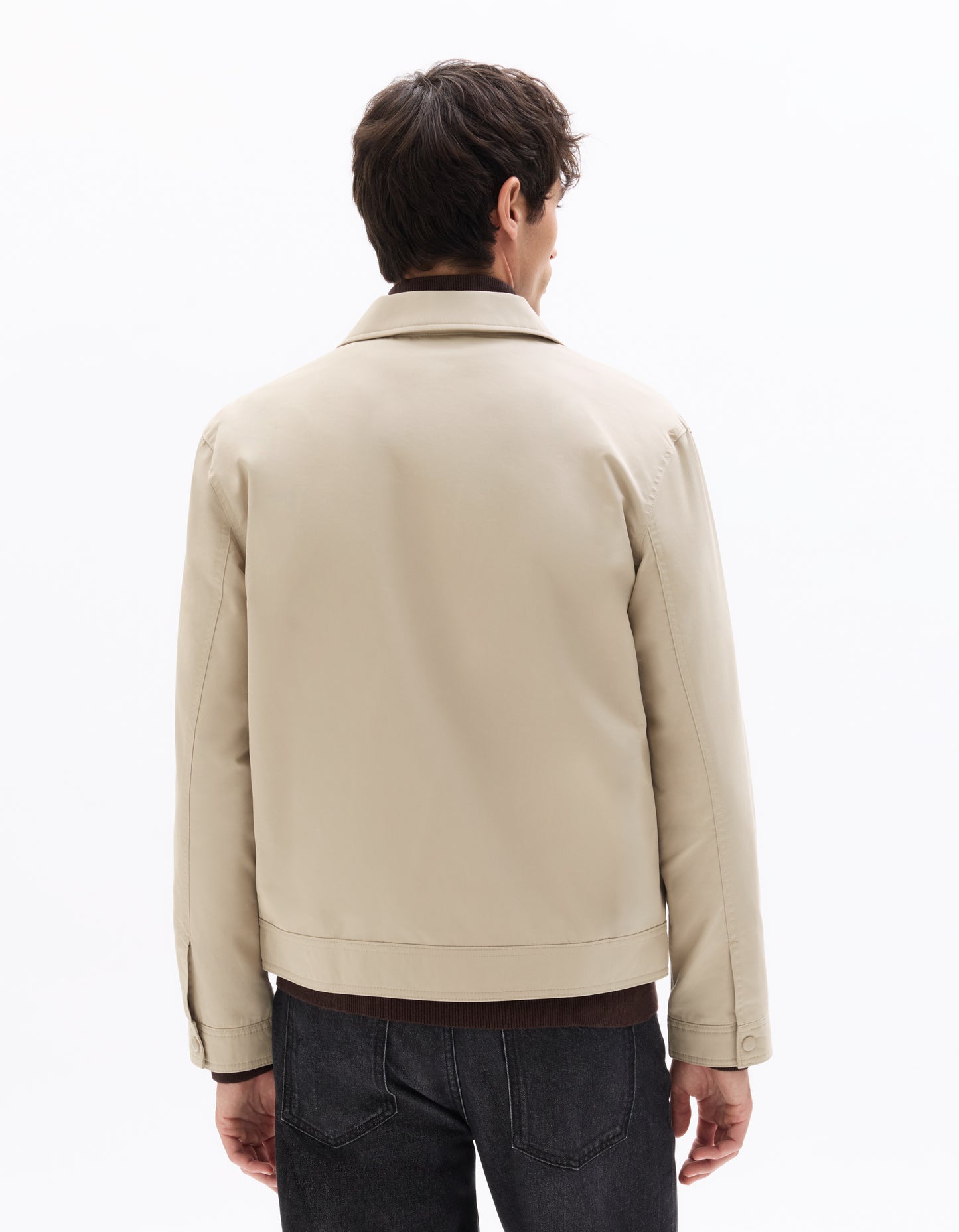 Regular Fit 100% Cotton Solid Spread Collar Jackets