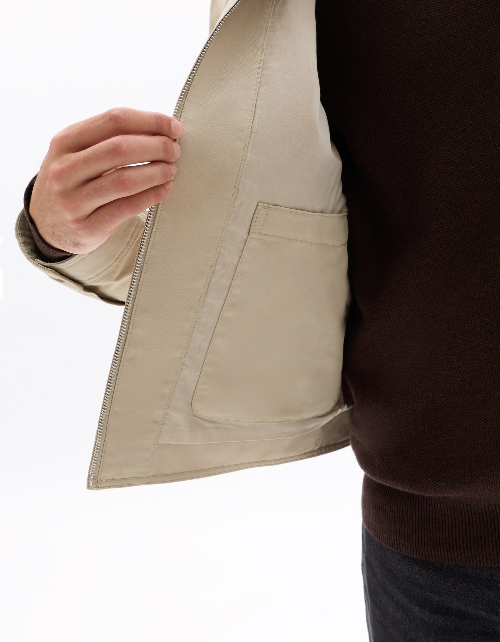 Regular Fit 100% Cotton Solid Spread Collar Jackets
