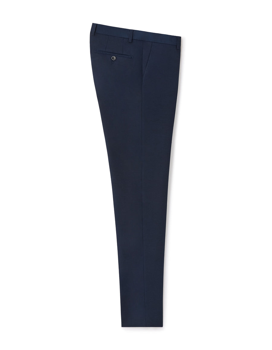 Extra Slim Fit 100% Polyester Formal Trousers - Blue