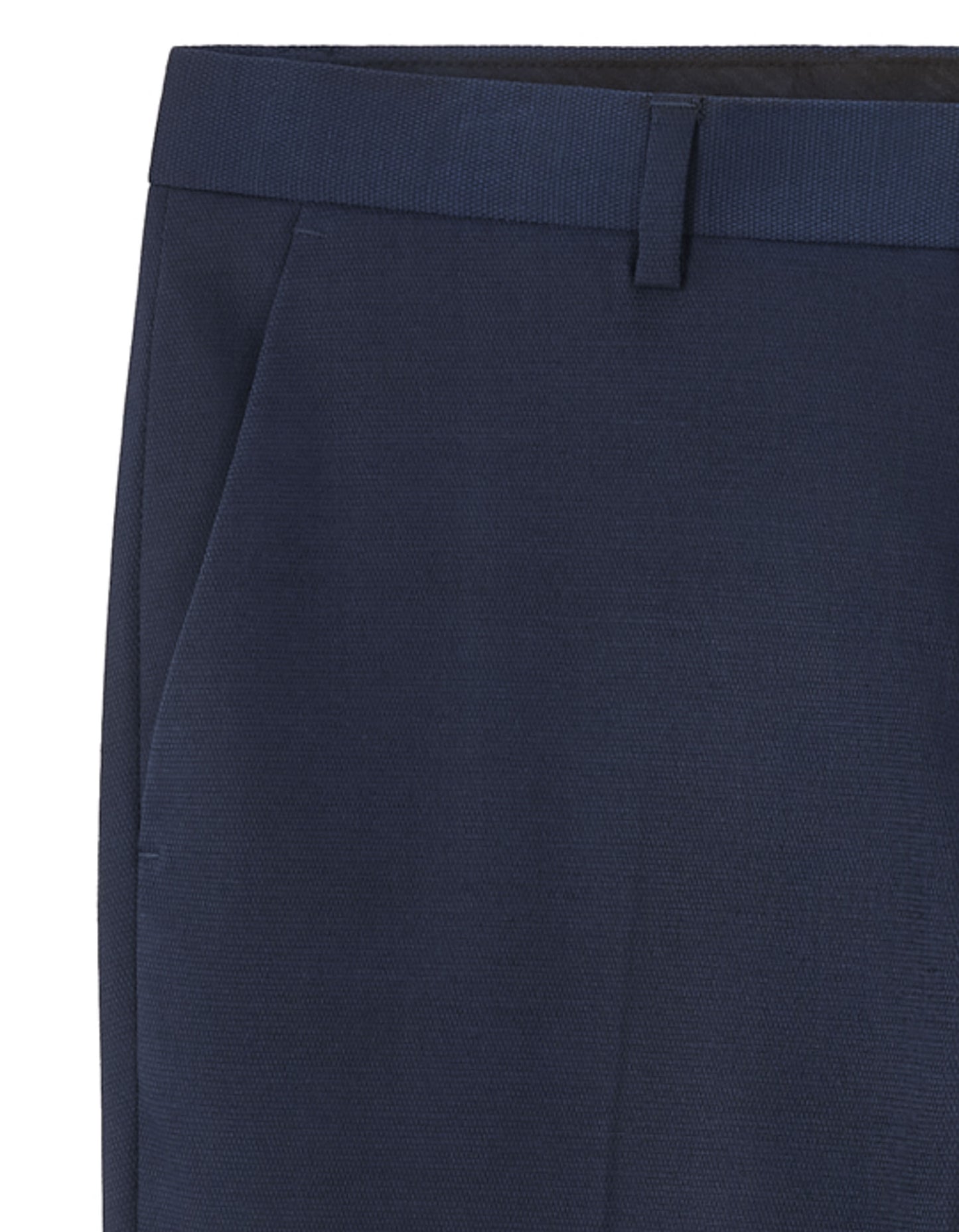 Extra Slim Fit 100% Polyester Formal Trousers - Blue