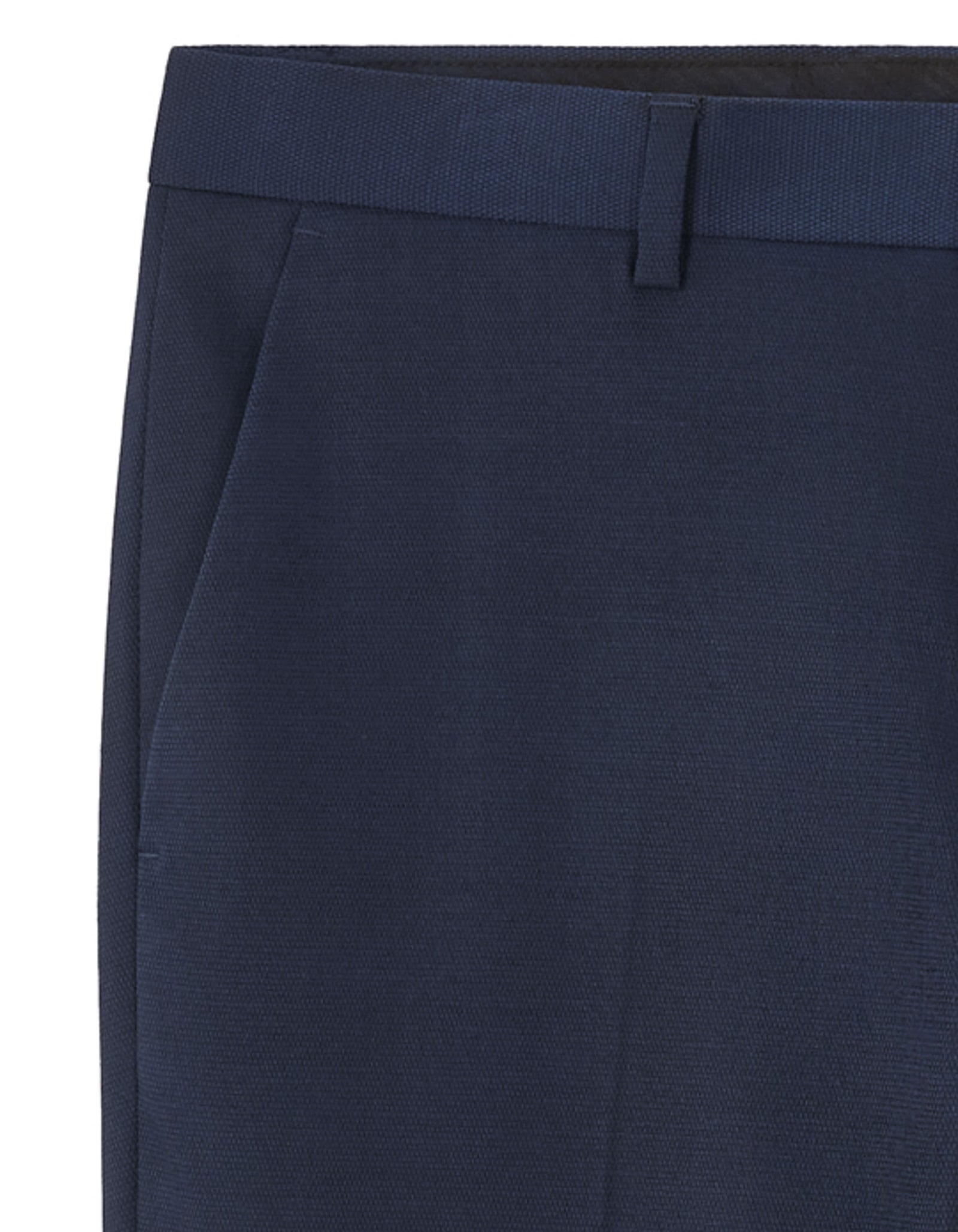 Extra Slim Fit 100% Polyester Formal Trousers - Blue