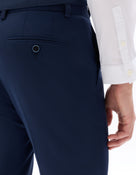 Extra Slim Fit 100% Polyester Formal Trousers - Blue