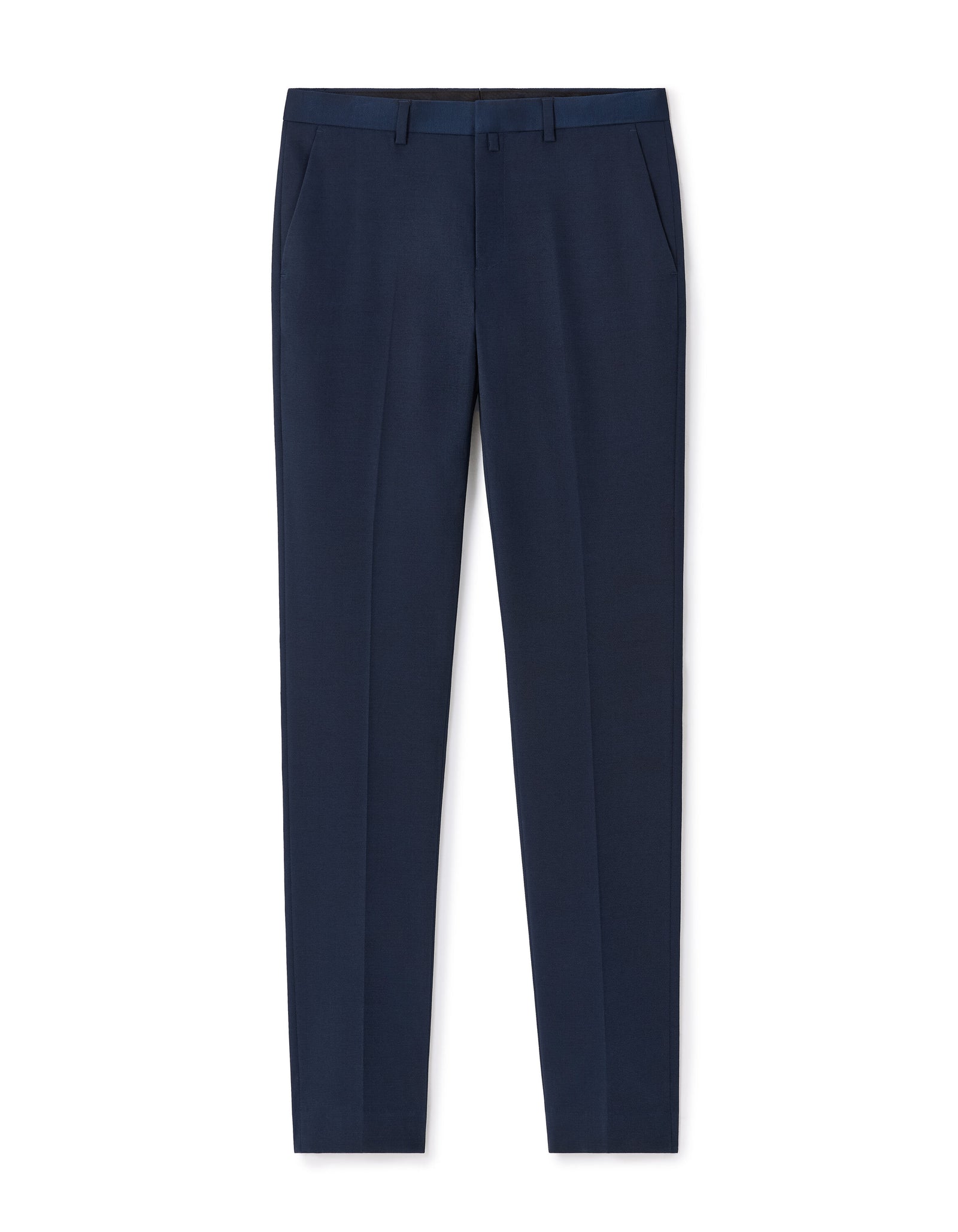 Extra Slim Fit 100% Polyester Formal Trousers - Blue