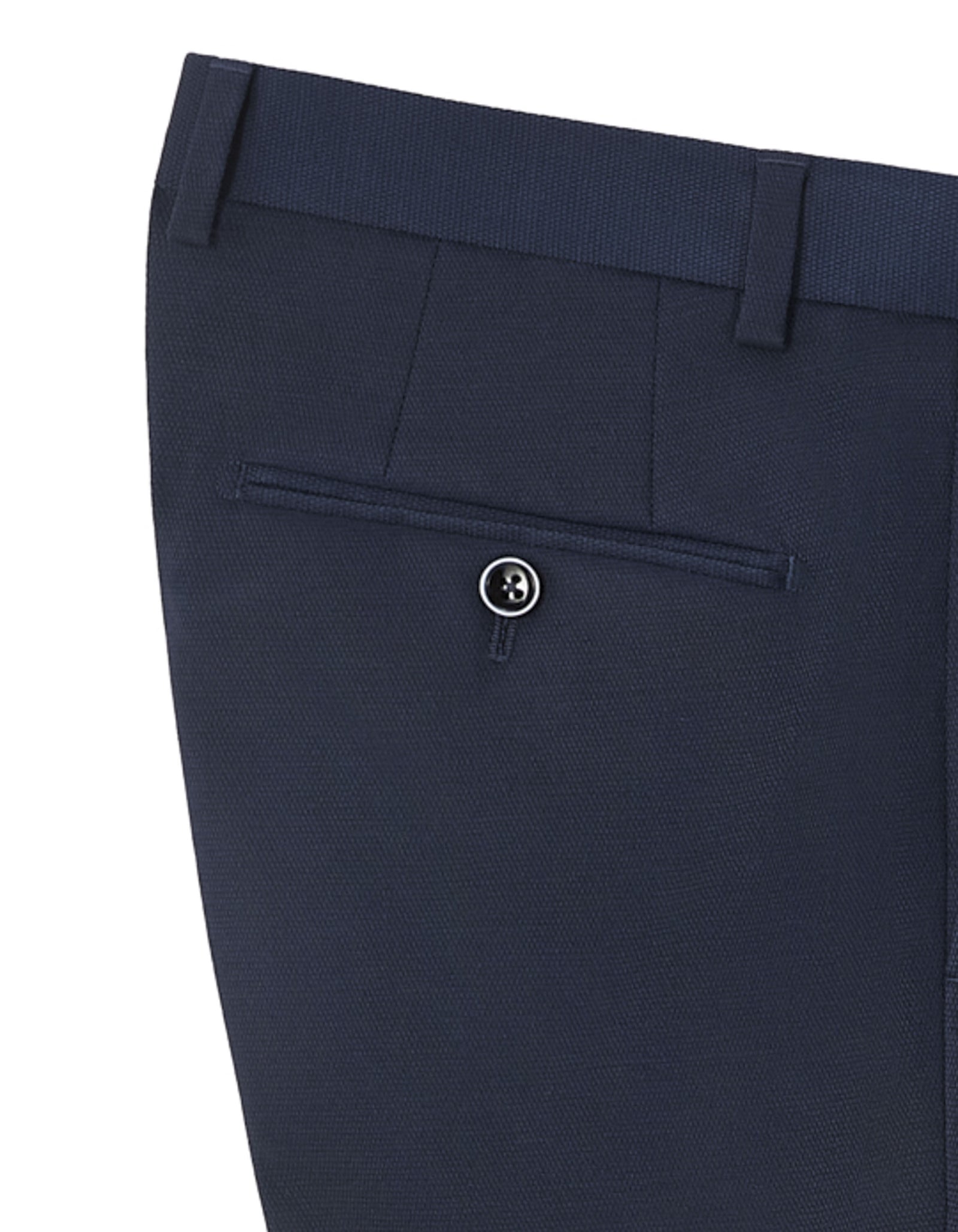Extra Slim Fit 100% Polyester Formal Trousers - Blue