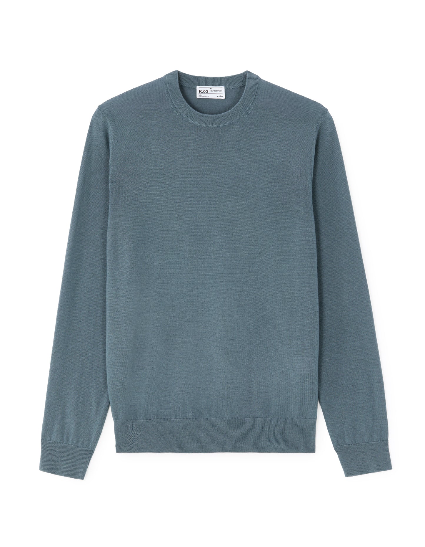 Regular Fit 100% Wool Solid Crew Neck Sweaters