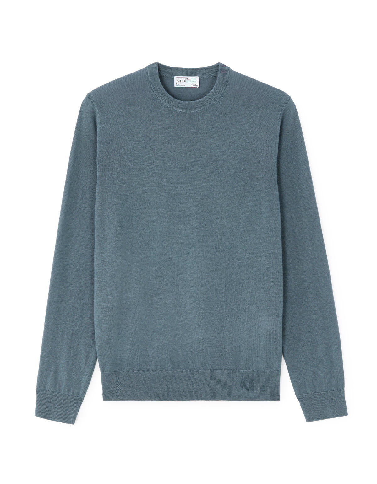 Regular Fit 100% Wool Solid Crew Neck Sweaters