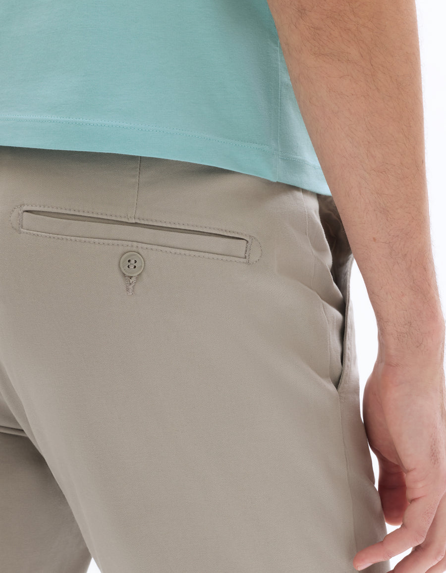 Slim Fit 100% Cotton Solid Casual Trousers