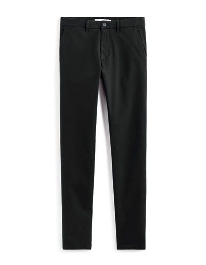 Celio* Cotton-Blend Slim Fit Black Trouser