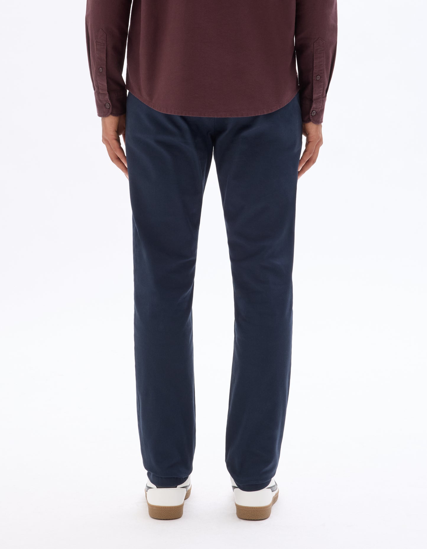 Celio* Cotton-Blend Slim Fit Blue Trouser