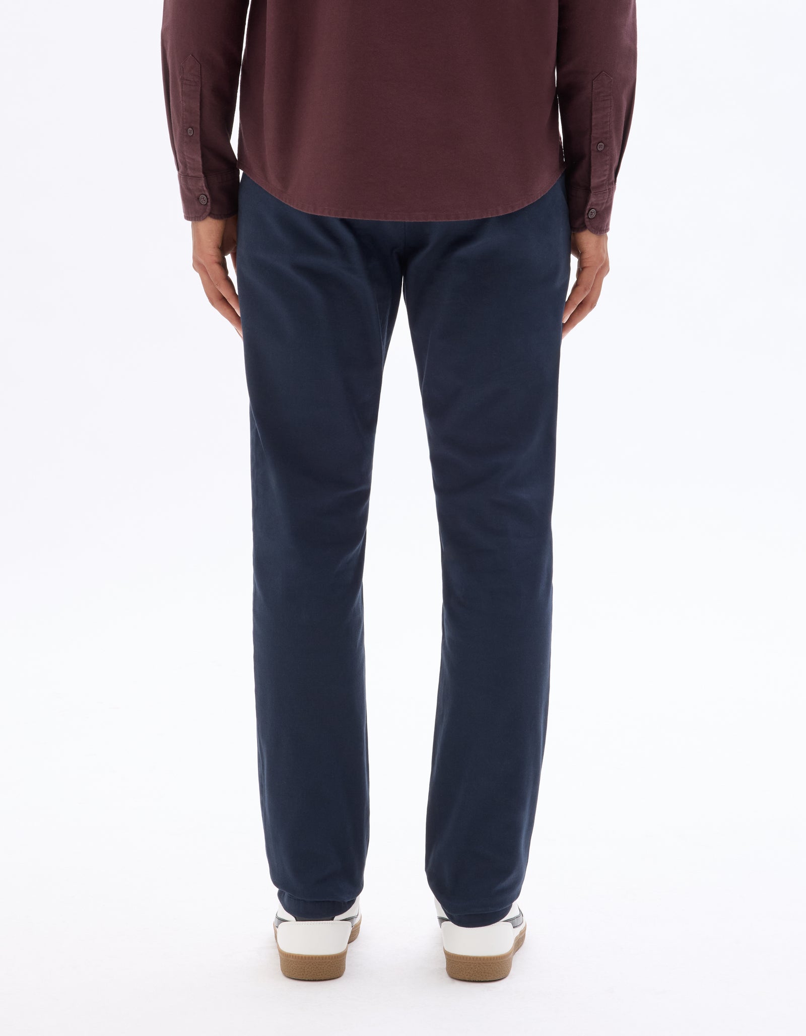 Celio* Cotton-Blend Slim Fit Blue Trouser