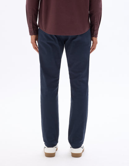 Celio* Cotton-Blend Slim Fit Blue Trouser