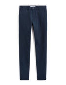Celio* Cotton-Blend Slim Fit Blue Trouser