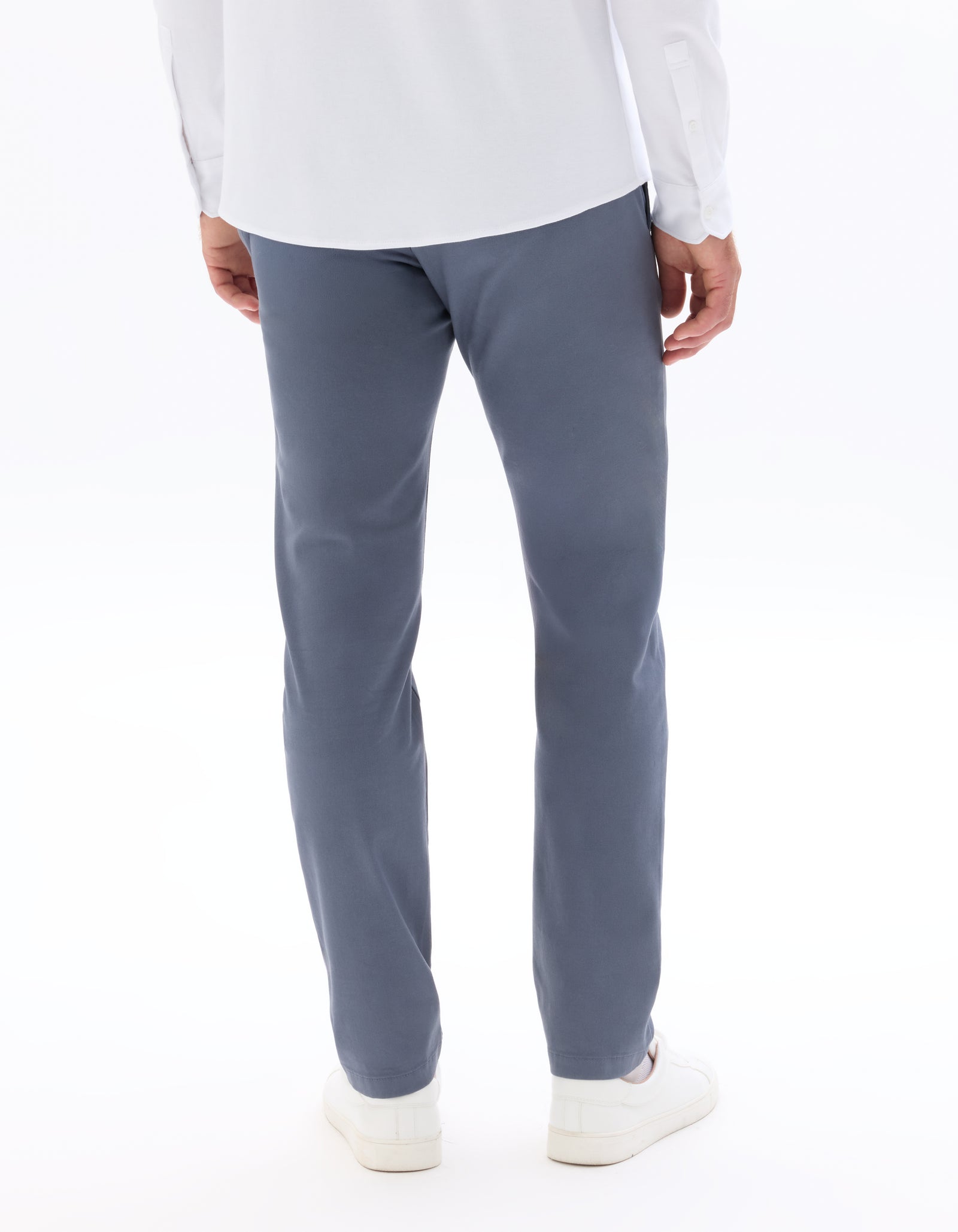 Slim Fit 100% Cotton Solid Formal Trouser - Grey