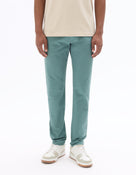 Celio Solid Slim Fit Cotton Green Trousers