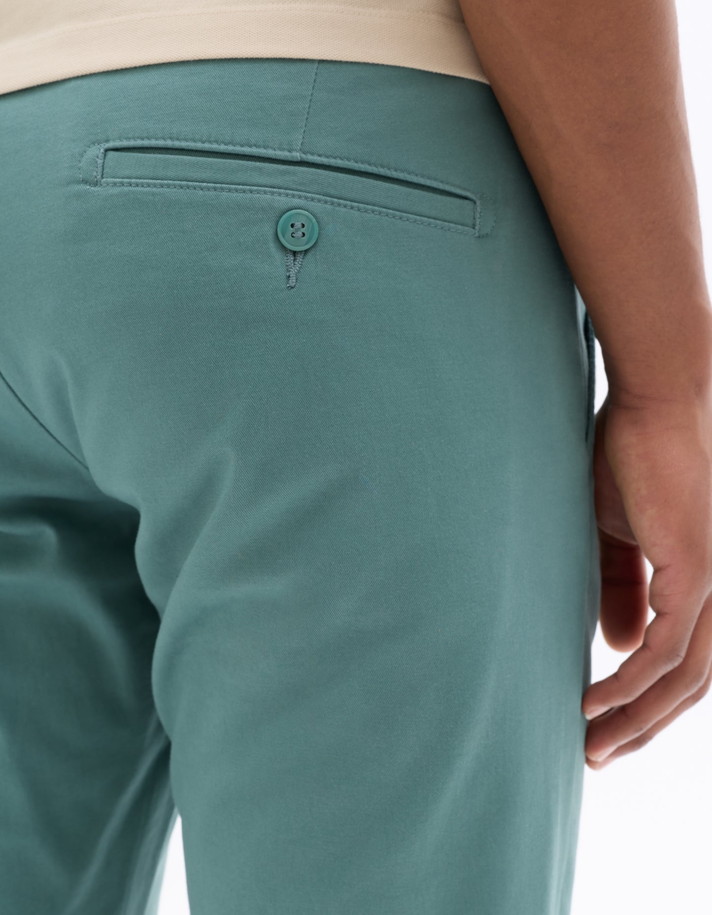 Celio Solid Slim Fit Cotton Green Trousers