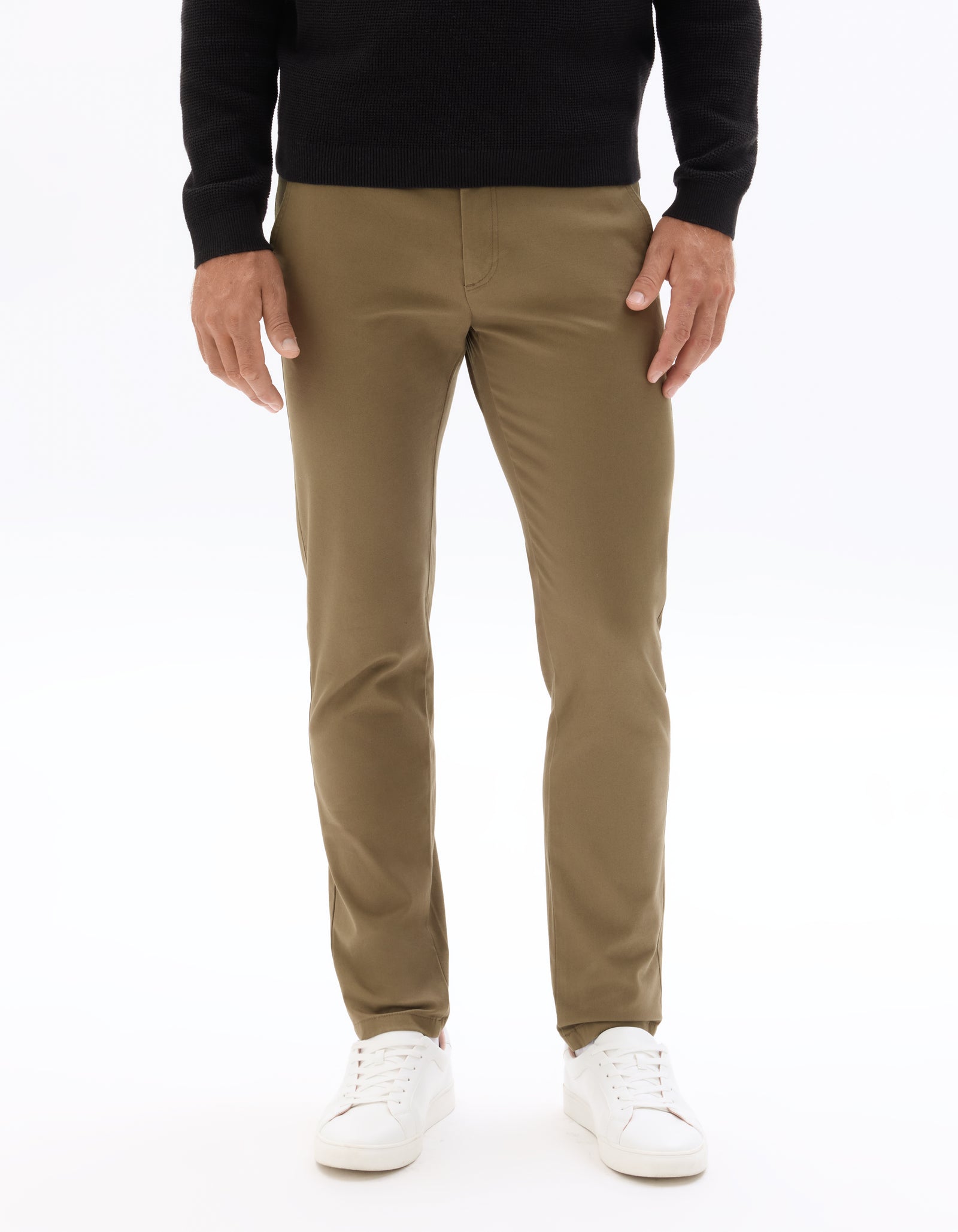Slim Fit 100% Cotton Casual Trouser - Khaki