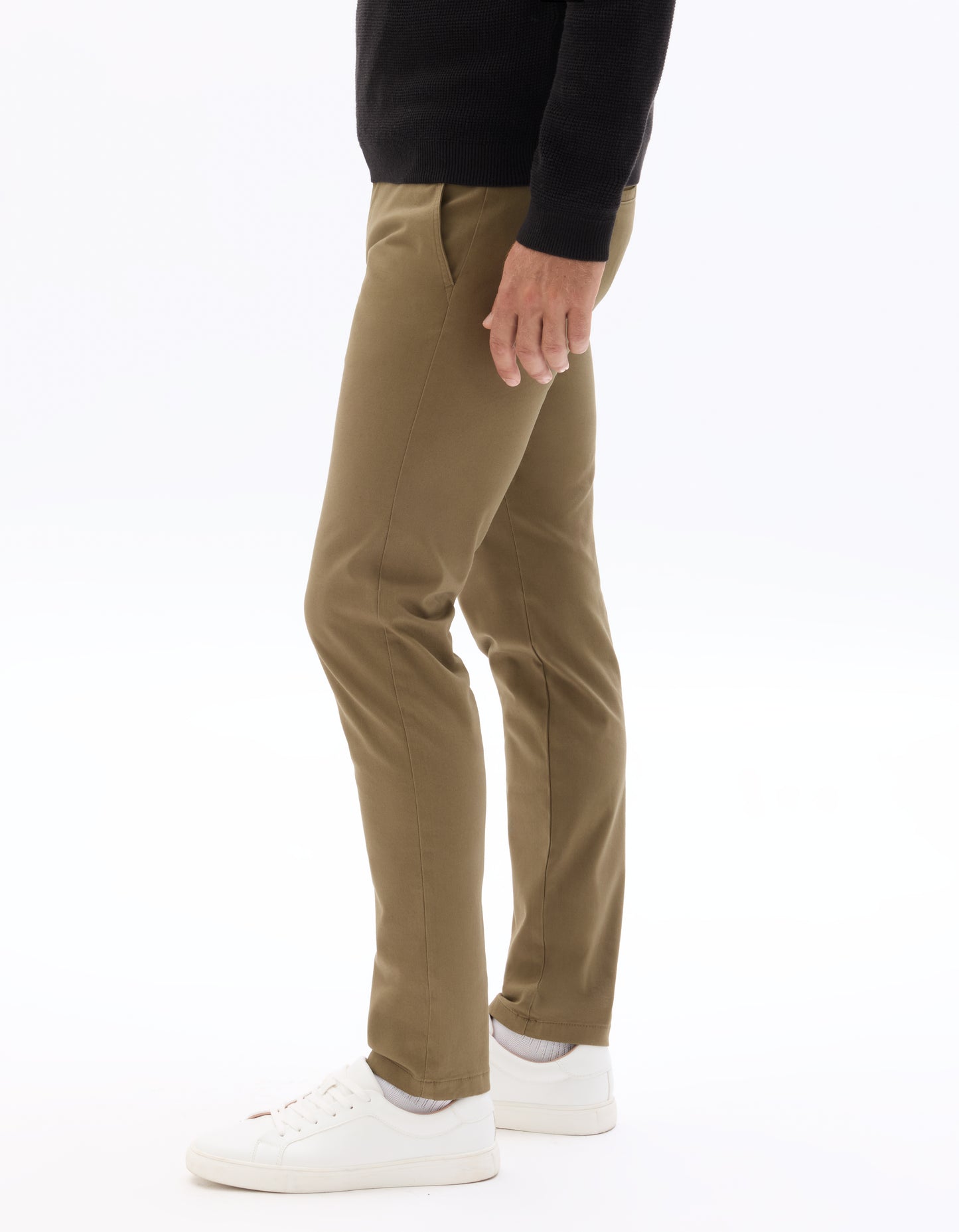 Slim Fit 100% Cotton Casual Trouser - Khaki