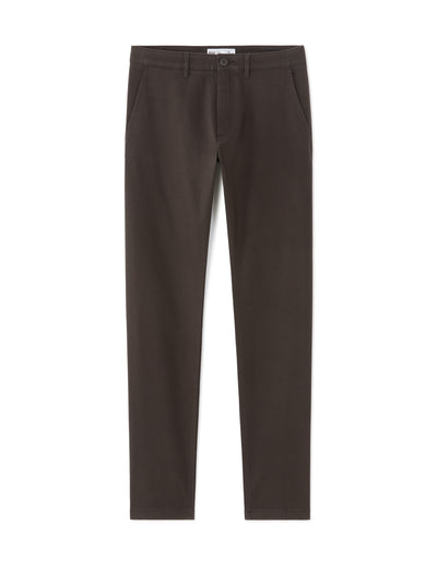 Slim Fit 100% Cotton Solid Formal Trouser - Brown