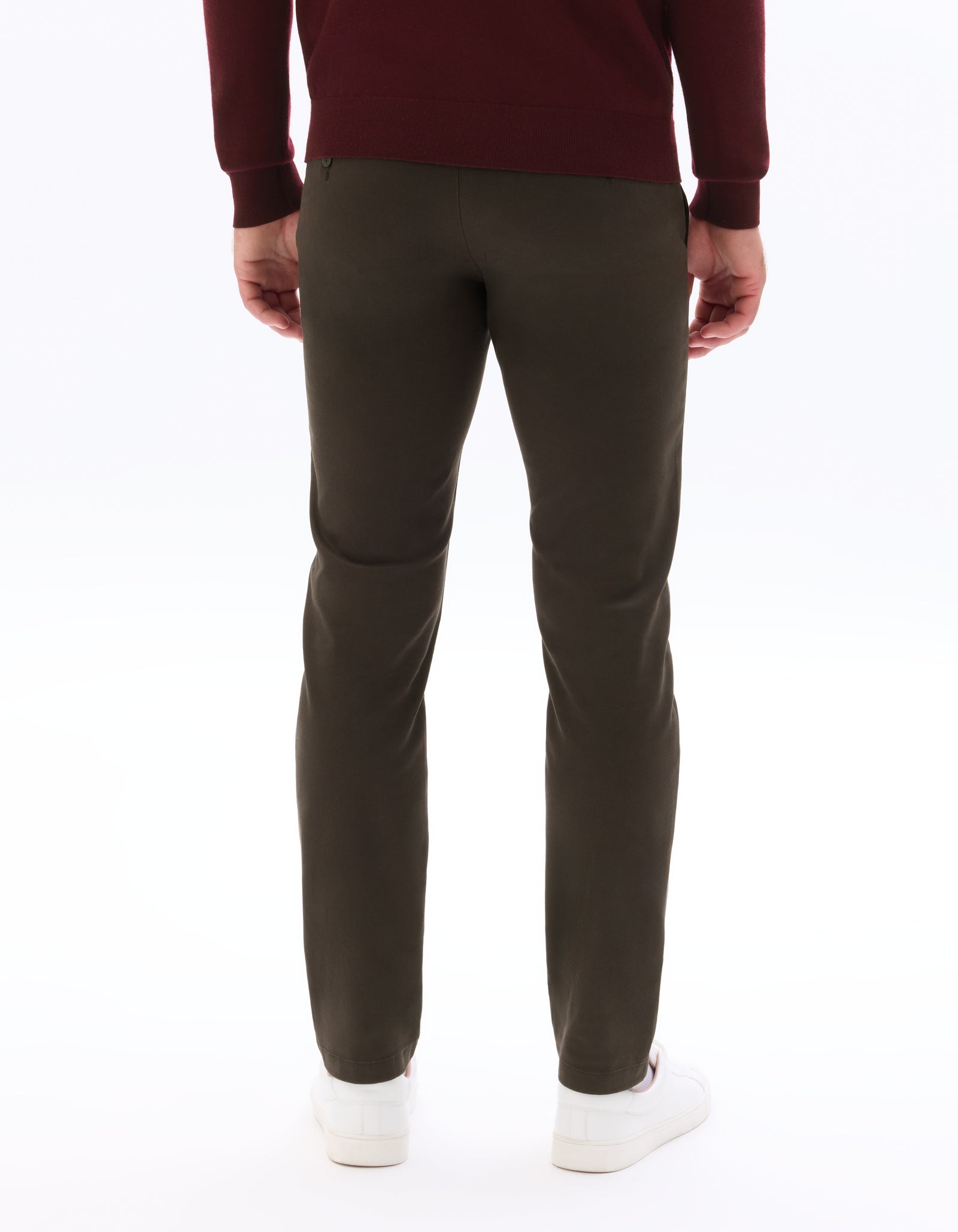 Slim Fit 100% Cotton Solid Formal Trouser - Brown
