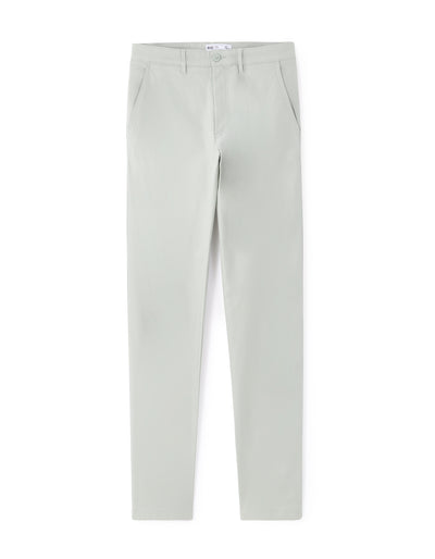Slim Fit Stretch Cotton Trousers - Light Green